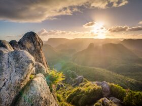 photography of mountain during sunset