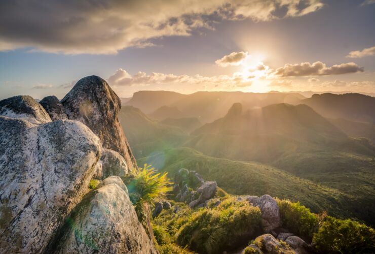 photography of mountain during sunset