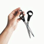 black handle scissors