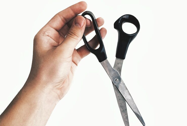 black handle scissors