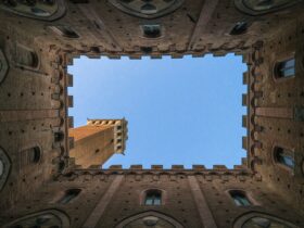 low angle photography of concrete structure