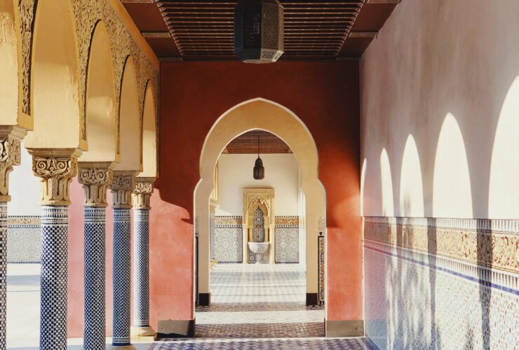 concrete hallway at daytime
