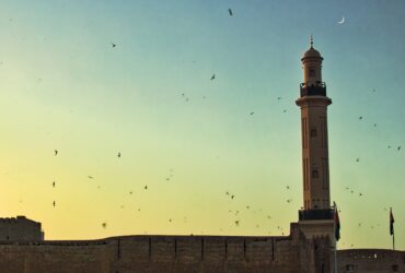 white concrete building during golden hour