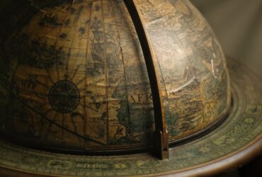 brown terrestrial globe