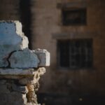 blue and white concrete wall
