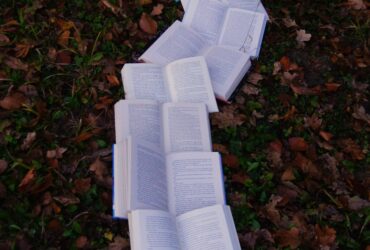 books on ground