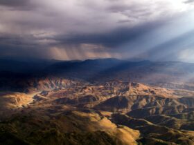 birds eye view of mountains