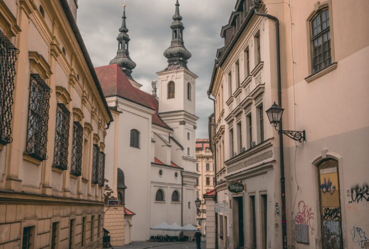empty street surrounded by buildings