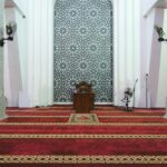 red and yellow area rug