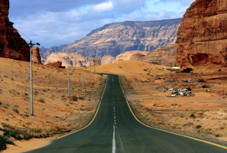 road at canyon during daytime