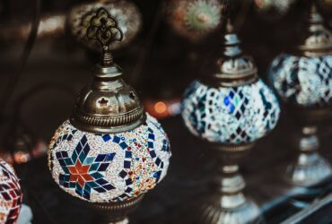 assorted-color table decor