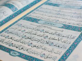 blue and black page of a book