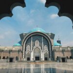 gray and blue mosque