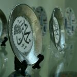 silver and gold round ornament