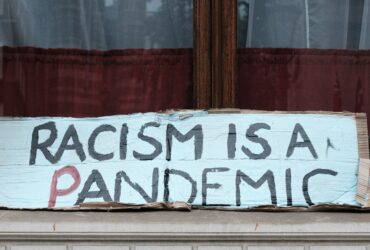 white and blue wooden wall decor