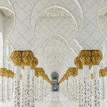 white and gold painted temple