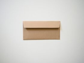 brown cardboard box on white table