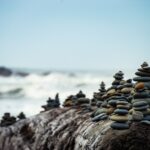shallow focus photography of rock formation