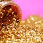 gold glitter with jar