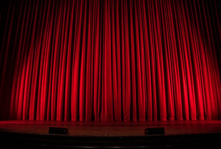 red theater curtain