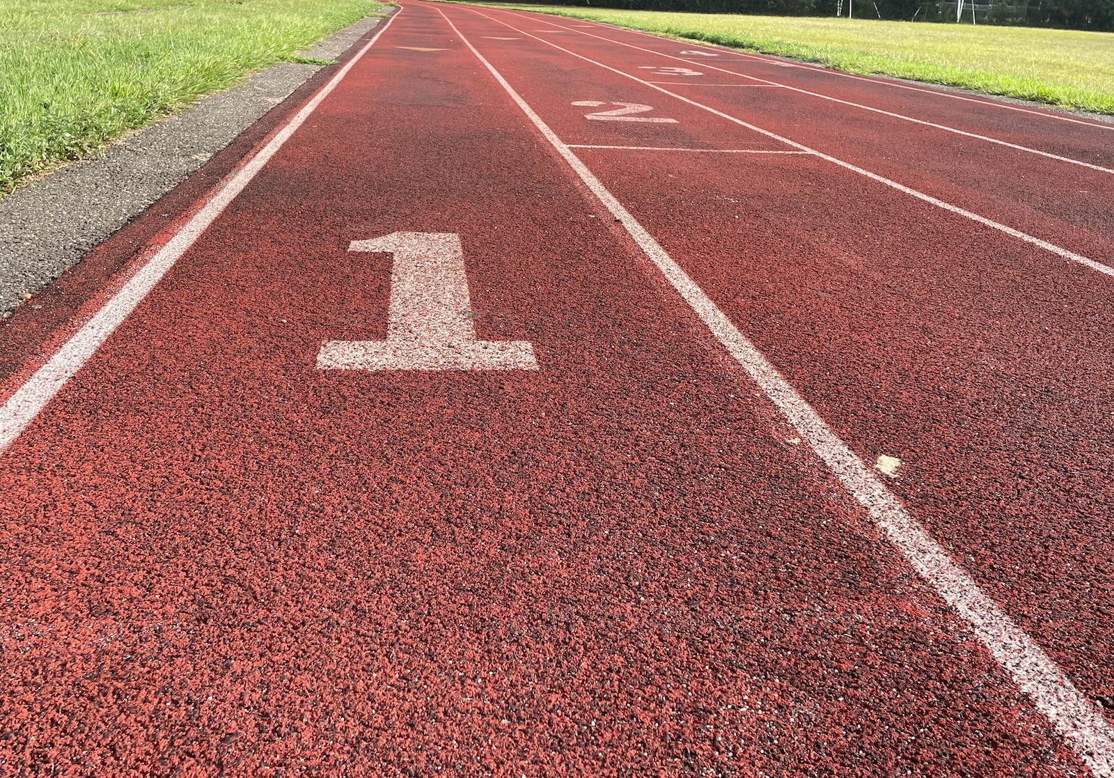 red and white asphalt road
