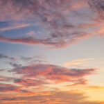 blue and white sky close-up photography