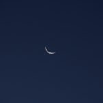 crescent moon in the sky