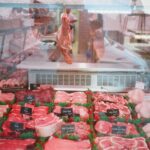 raw meat in clear plastic container