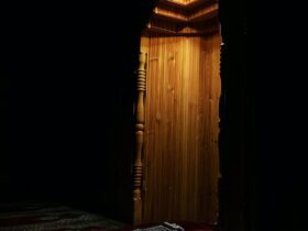 white and red table cloth on table