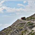Bus Driving on a Narrow Cliff Road
