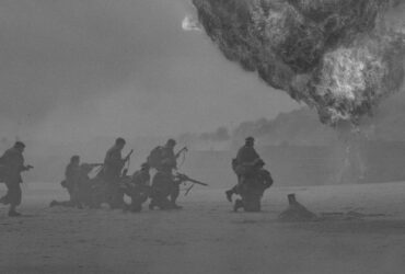 silhouette of soldiers