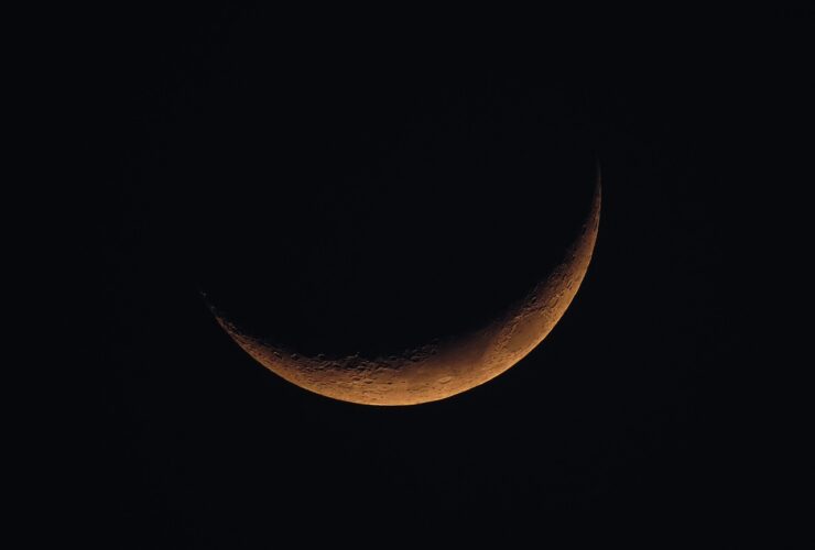 new moon, moon, sky