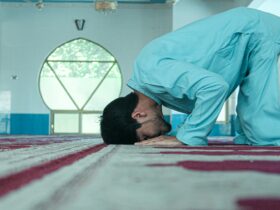 a person lying on a bed