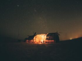 Silhouette Photo of House