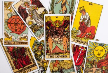 a collection of tarot cards with different designs