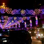 cars on road during night time