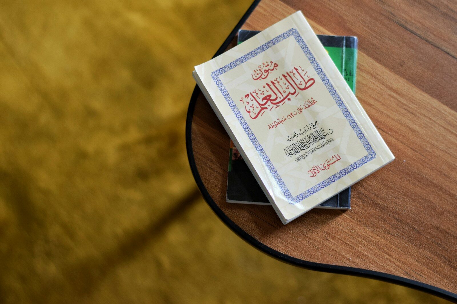 white and blue plastic pack on brown wooden table